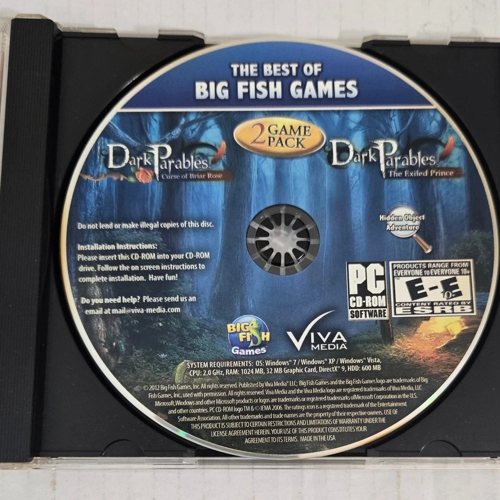 Dark Parables 2 Game Pack PC Game Curse of Briar Rose Exiled Prince CD‎